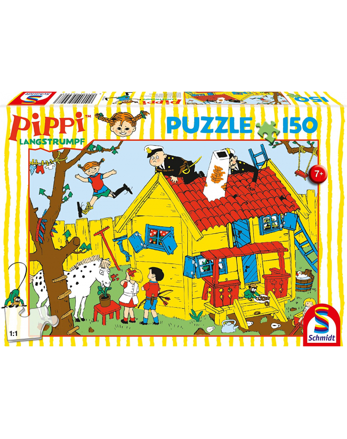 schmidt spiele Schmidt games Pippi and the Villa Kunterbunt, jigsaw puzzle (150 pieces) główny