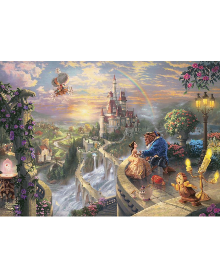 Schmidt Spiele Thomas Kinkade Studios: Disney - Beauty and the Beast in the nostalgic metal box, puzzle (500 pieces) główny