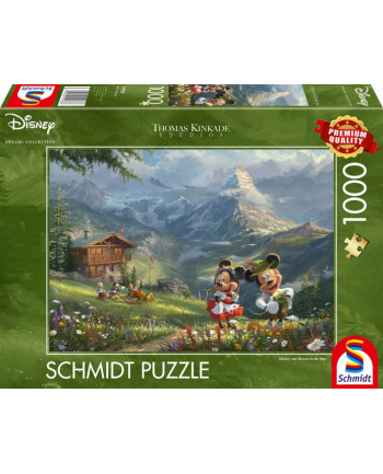 Schmidt Spiele Thomas Kinkade Studios: Disney - Mickey ' Minnie in the Alps, Jigsaw Puzzle (1000 pieces)