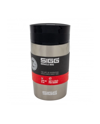 SIGG coffee mug Miracle ''Brushed'' 0.27L, thermal mug (stainless steel)
