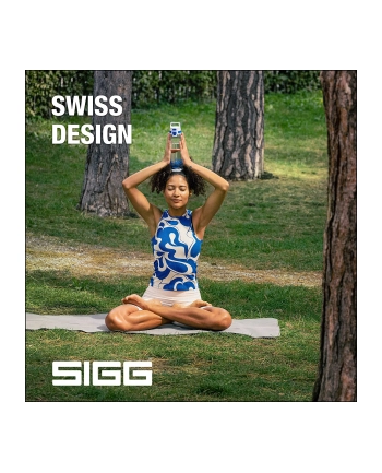 SIGG drinking bottle Total Clear One MyPlanet ''Blue'' 0.75L (transparent/dark blue, one-hand closure ONE)