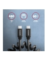 axagon BUCM-CM20TB Kabel Twister USB-C - USB-C, 1.1m USB2.0 3A ALU - nr 10
