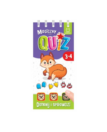 aksjomat Magiczny quiz z liskiem. Dotknij i sprawdź. 3-4 lata