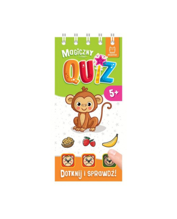 aksjomat Magiczny quiz z małpką. Dotknij i sprawdź. 5+