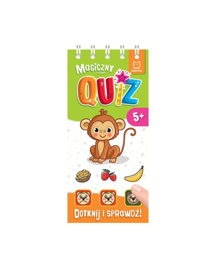 aksjomat Magiczny quiz z małpką. Dotknij i sprawdź. 5+ główny