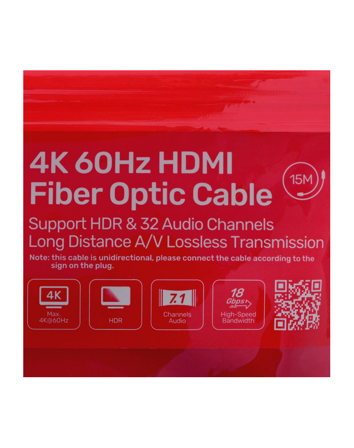UNITEK C11072BK-15M Kabel Optyczny HDMI 2.0 AOC 4K 60Hz 15m główny