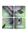 axagon HMC-12GM2 hub USB 12 in1 10Gbps, 3x USB-A, USB-C, HDMI, DP,  RJ-45, M.2, SD/mSD, audio, PD - nr 13