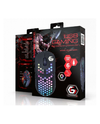 GEMBIRD Gamingowa mysz USB z podświetleniem RGB RAGNAR RX400 6 przycisków 7200DPI