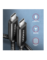 axagon BUCM2-CM10AB Kabel USB-C - USB-C, 1.0m 5A charging, ALU, 240W PD, oplot, USB2.0 - nr 12