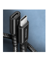 axagon BUCM32-CF05AB Kabel przedłużacz Gen2 USB-C - USB-C 0.5m, 5A, 20Gbps, PD 240W, oplot - nr 32