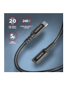 axagon BUCM32-CF05AB Kabel przedłużacz Gen2 USB-C - USB-C 0.5m, 5A, 20Gbps, PD 240W, oplot - nr 36