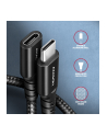 axagon BUCM32-CF10AB Kabel przedłużacz Gen2 USB-C - USB-C, 1m, 5A, 20Gbps, PD 240W, oplot - nr 19