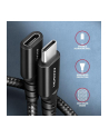 axagon BUCM32-CF10AB Kabel przedłużacz Gen2 USB-C - USB-C, 1m, 5A, 20Gbps, PD 240W, oplot - nr 37