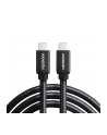 axagon BUCM-CM15AB Kabel USB-C - USB-C 2.0, 1.5m, PD 60W, 3A, ALU, oplot Czarny - nr 35
