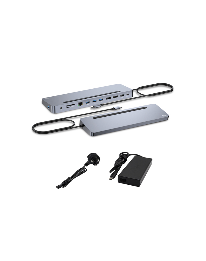 I-TEC USB-C Metal Ergonomic 4K 3x Display Docking Station with PD 100 W + i-tec Universal Charger 100W bundle główny