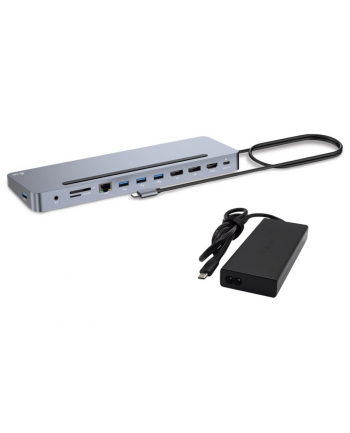 I-TEC USB-C Metal Ergonomic 4K 3x Display Docking Station with PD 100 W + i-tec Universal Charger 100W bundle