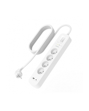 belkin Listwa przeciwprzepięciowa SurgePlus 4xFR 1xUSB-A 1xUSB-C 525J 2M