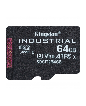 kingston Karta microSD 64GB CL10 UHS-I Industrial bez adaptera