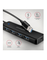 axagon HUE-C1A 4-portowy hub USB 5Gbps Travel, USB-C power IN, kabel Type-A 19cm, USB-C dodatkowe zasilanie - nr 13