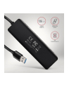 axagon HUE-C1A 4-portowy hub USB 5Gbps Travel, USB-C power IN, kabel Type-A 19cm, USB-C dodatkowe zasilanie - nr 14