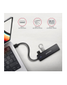 axagon HUE-C1A 4-portowy hub USB 5Gbps Travel, USB-C power IN, kabel Type-A 19cm, USB-C dodatkowe zasilanie - nr 3