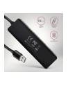 axagon HUE-C1A 4-portowy hub USB 5Gbps Travel, USB-C power IN, kabel Type-A 19cm, USB-C dodatkowe zasilanie - nr 5