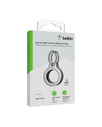 belkin Uchwyt breloczek do kluczy Secure Holder do AirTag - 2 pak, biały