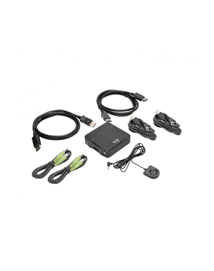 EATON TRIPPLITE 2-Port DisplayPort KVM Switch 4K 60 Hz with Audio Cables and USB Peripheral Sharing główny