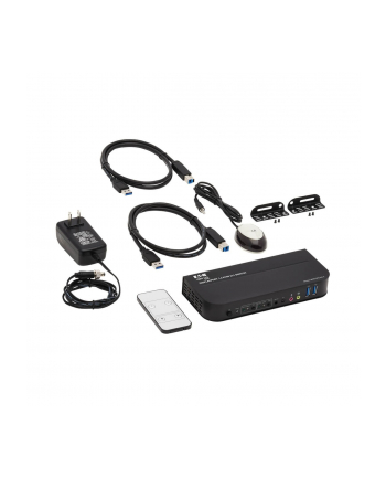 EATON TRIPPLITE 2-Port DisplayPort/USB KVM Switch 4K 60Hz HDR HDCP 2.2 IR DP 1.4 USB Sharing USB 3.0 Cables nr 2