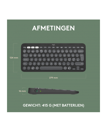 LOGITECH Pebble Keys 2 K380s - TONAL GRAPHITE - (US) INTL - BT - N/A - INTNL-973 - UNIVERSAL nr 2