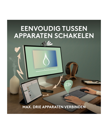 LOGITECH Pebble Keys 2 K380s - TONAL WHITE - (US) INTL - BT - N/A - INTNL-973 - UNIVERSAL