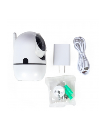 GEMBIRD Inteligentna obrotowa kamera Wi-Fi 1080p biała
