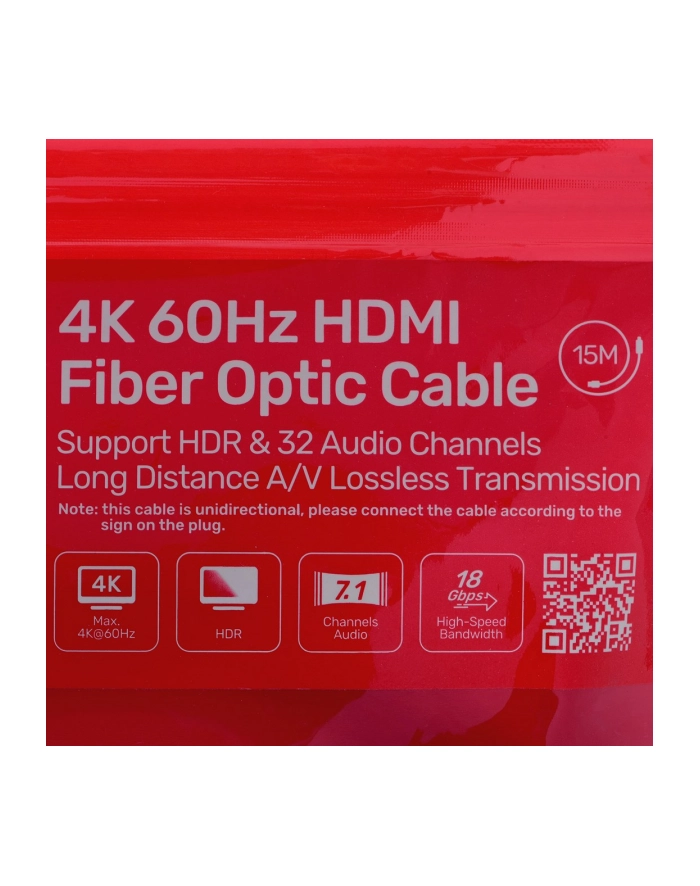 UNITEK C11072BK-15M Kabel Optyczny HDMI 2.0 AOC 4K 60Hz 15m główny