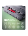 axagon HMC-12GM2 hub USB 12 in1 10Gbps, 3x USB-A, USB-C, HDMI, DP,  RJ-45, M.2, SD/mSD, audio, PD - nr 24