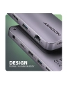 axagon HMC-12GM2 hub USB 12 in1 10Gbps, 3x USB-A, USB-C, HDMI, DP,  RJ-45, M.2, SD/mSD, audio, PD - nr 25