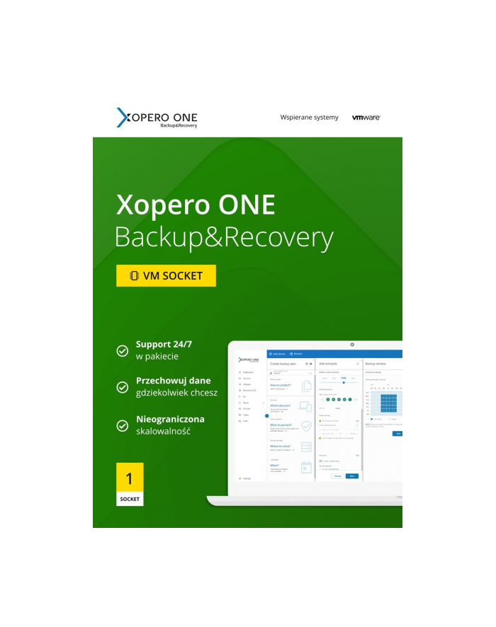 Xopero ONE 1x Virtual Agent Per Socket + Maintanance 'amp; Support Standard - 3 years główny