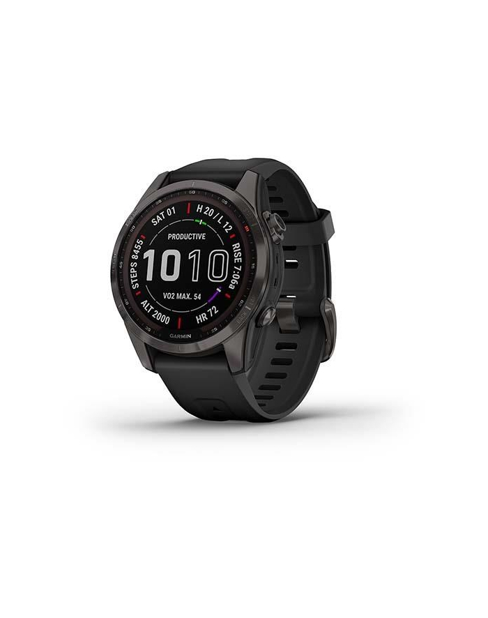 Zegarek sportowy Garmin Fenix 7S Sapphire Carbon Gray DLC Ti with Black Band główny