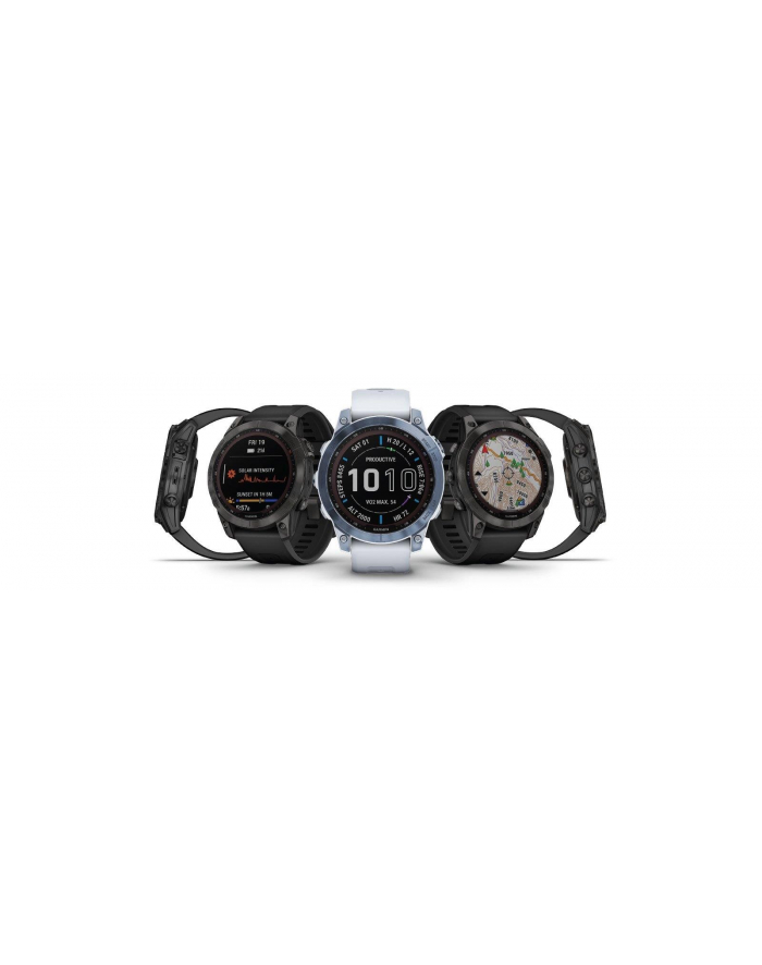 Zegarek sportowy Garmin Fenix 7 Sapphire Carbon Gry DLC Ti Black Bnd główny