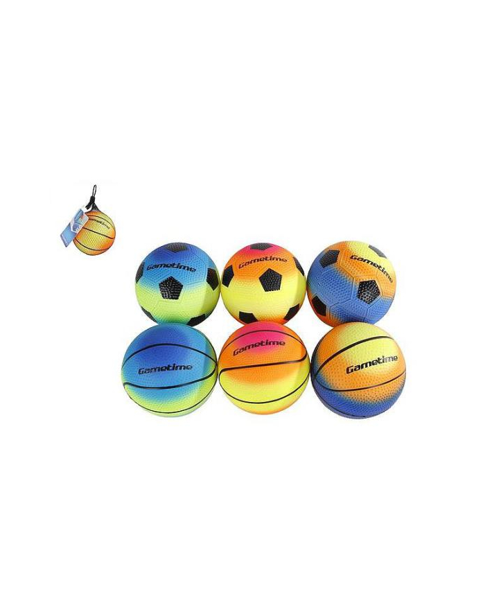 hipo Piłka nożna / koszykowa 10cm 6  kolorów, w siatce mix cena za 1 szt główny