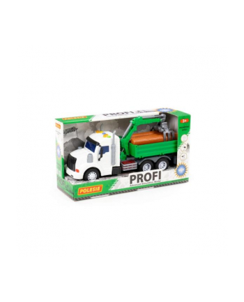 Polesie 96142 '';Profi'';, samochód burtowy z podnośnikiem inercyjny, ze światłem i dźwiękiem, zielony w pudełku
