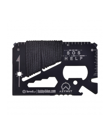 Multitool AZYMUT TOOL CARD karta wielofunkcyjna - 13 narzędzi + etui, 85/53 mm (H-O200930TC)