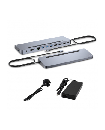 Stacja dokująca USB-C Metal Ergonomic 4K 3x Display Docking Station PD 100W + i-tec Universal Charger 100W (bundle)