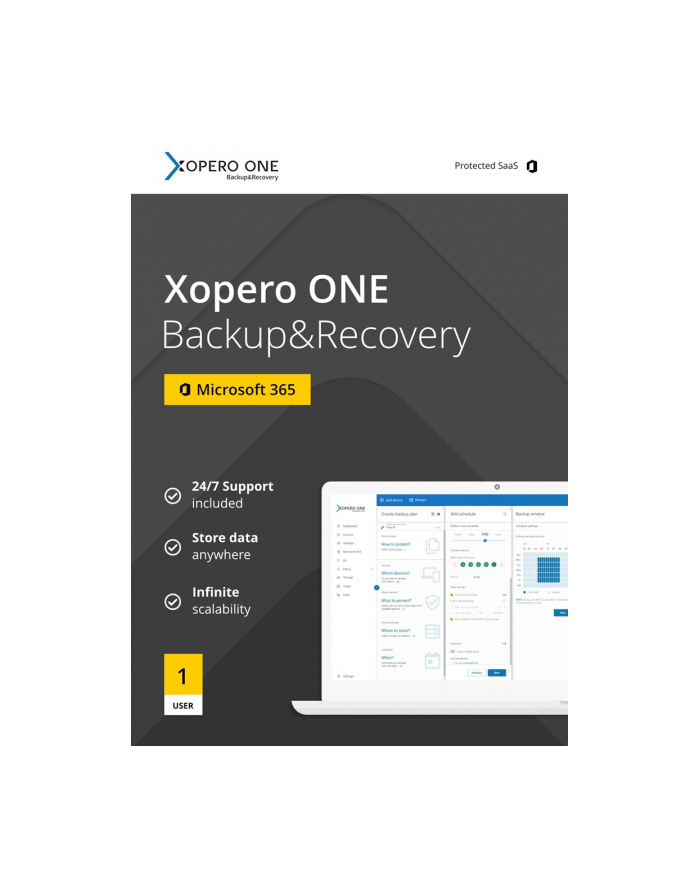 Xopero ONE 1x Microsoft365 user + Maintanance 'amp; Support Standard - 1 year główny