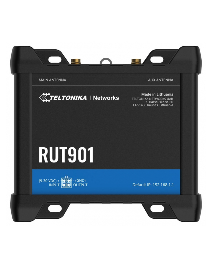 teltonika Router LTE RUT901 (Cat 4), 3G, 2G, 2xSIM, 4xRJ45, WiFi główny