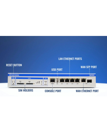 teltonika Router LTE RUTXR1 (Cat6), 5xGbE, WiFi, SFP