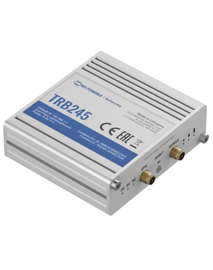teltonika Bramka LTE TRB245 (Cat 4), 3G, 2G, RS232/RS485, Ethernet główny