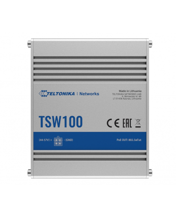 teltonika Przełącznik przemysłowy TSW100 4xPoE+, 5xGigabit