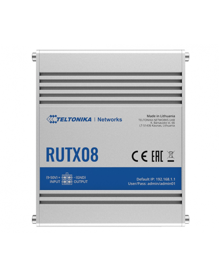 teltonika Router RUTX08 3xLAN, 1xWAN, USB główny