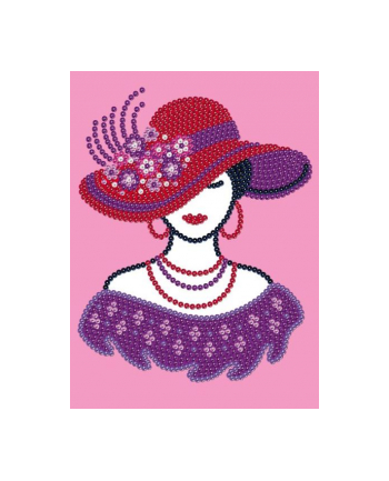 Sequin Art Purple Red Hatter 1944