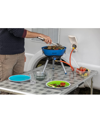 Campingaz Party Grill 400 Caravan Connect gas cooker, gas grill (Kolor: CZARNY/blue, 30mbar, with caravan connection, model 2023)